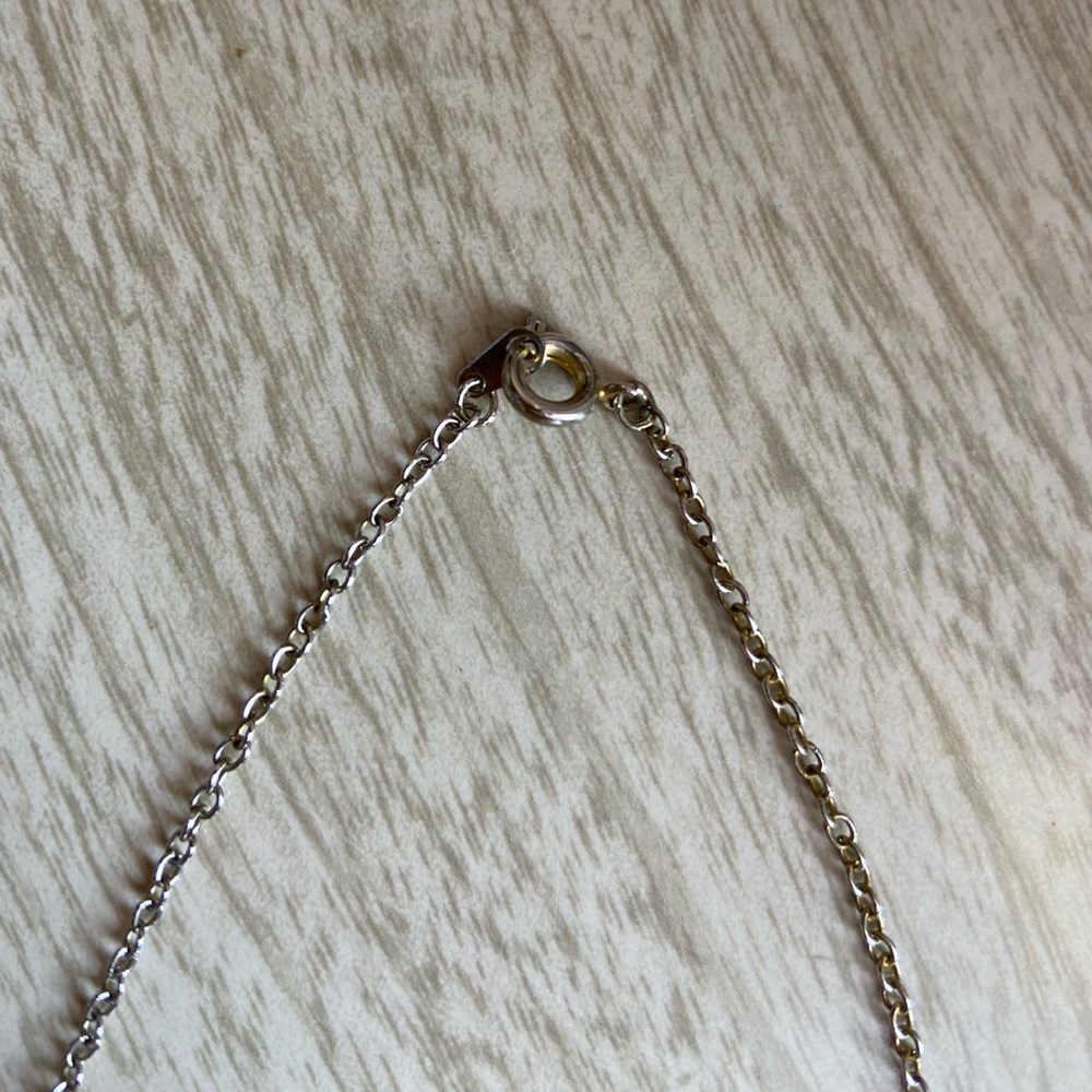 Heart charm necklace - silver and jewels - Picture 3 of 4